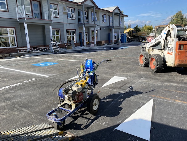 Newly Painted Parking Lot